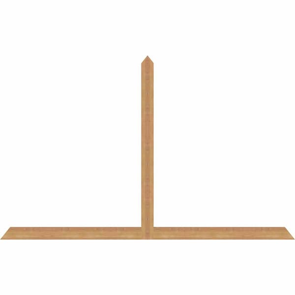 Ekena Millwork Portland Timber Gable Bracket, Western Red Cedar, 84"W x 53"H x 1 1/2"D x 3 1/2"F, 15/12 Pitch GBW084X53X0204POR00SWR - main